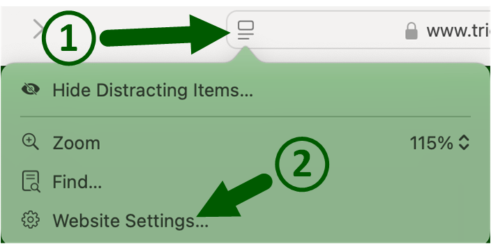 iPad page menu