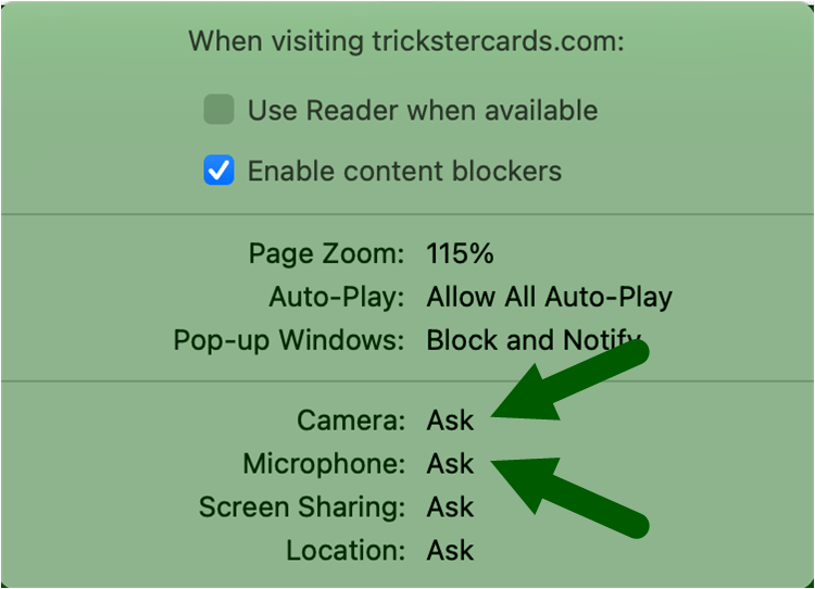 iPad page menu